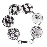 BlueHillByHandBlackandWhiteModernBubbleBracelet(S/M)