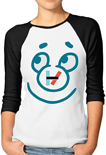 Logon Women's Twenty One Customized 100% Cotton 3/4 Sleeve Raglan T-shirts Black XL