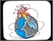 Decorated Mouse Pad with man, humor, dizzy, sitting, geography, Earth, world, spheric...