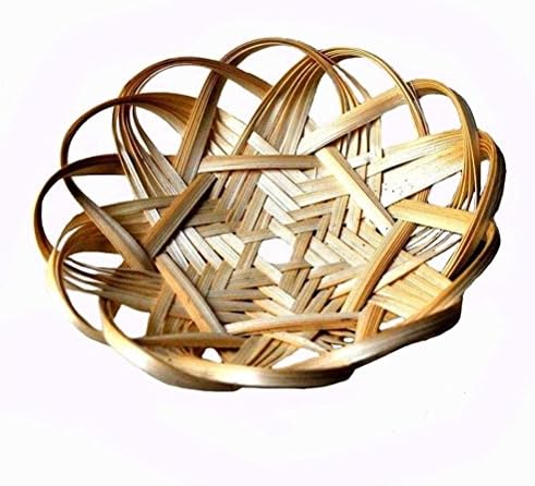 3pcs Natural Bamboo Fruit Baskets Green Pest Control Dish Hotel Fruit Plate Decorative Tableware