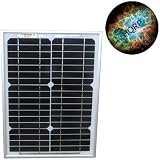 HQRP 12W (Size of 10 Watt / 10W) Mono-crystalline Solar Panel 12 Watt 12 Volt in Anodized Aluminum Frame plus HQRP Coaster