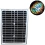 HQRP 12W (Size of 10 Watt / 10W) Mono-crystalline Solar Panel 12 Watt 12 Volt in Anodized Aluminum Frame plus HQRP Coaster