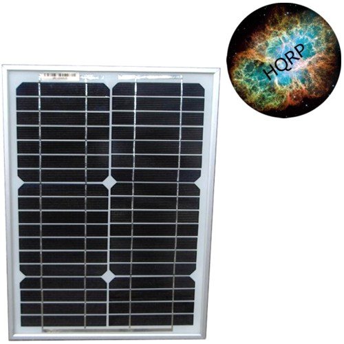 HQRP 12W Mono-crystalline Solar Panel 12 Watt 12 Volt in Anodized Aluminum Frame plus HQRP Coaster