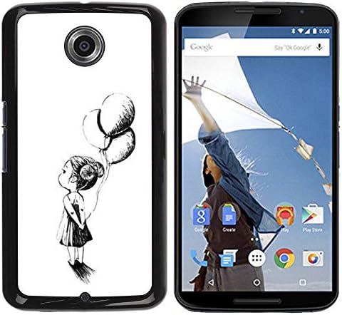 TopCaseStore / Snap On Hard Back Shell Rubber Case Protection Skin Cover - Girl Mother White Black Ink - Motorola NEXUS 6 / X / Moto X Pro