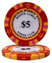 モンテカルロ 13.5g ポーカーチップ 25枚セット レッド $5