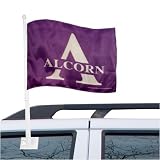 Alcorn State Braves Purple Car Flag