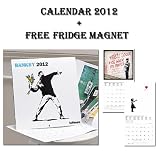 BANKSY OFFICIAL 2012 CALENDAR + FREE BANKSY FRIDGE MAGNET