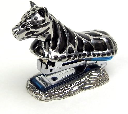 Loyfar hand crafted pewter Hotchkiss leopard Animal Motif Stapler Stationery