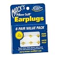 Mack's Silicone Earplugs Value Pack- 6 Packs -(60 Ear Plugs Total)