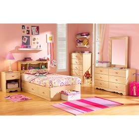 Kids Bedroom Furniture Set in Romantic Pine - South Shore Furniture - 3272-BSET-1