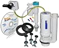 H2o-mizer TWO HANDLE DUAL FLUSH TOILET CONVERTER KIT Bonus Pack for two Piece toilets,includes a water saving fill valve, Bowl fill controller,3 St. Steel bolts and 2 tank to bowl gaskets, Plus Interactive CDrom with Instructional Video.