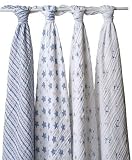 Aden + Anais Blue Muslin Baby Wraps (4 Pack)