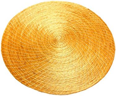 Brazilian Handmade Unique Table Placemat, Made of Golden Grass (Capim Dourado)