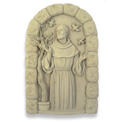 Saint Francis of Assisi Concrete Garden Plaque