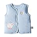Monvecle Baby Cotton Warm Vests Unisex Infant to Toddler Padded Waistcoat Blue Bear 18-24M