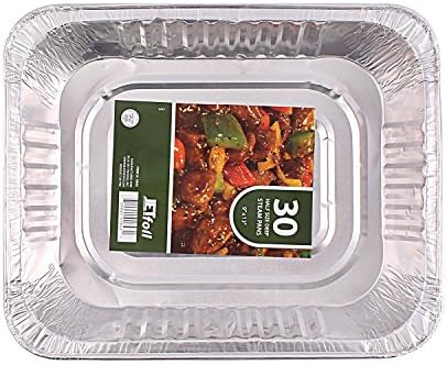 Jetfoil Aluminum Foil Steam Table Pans, Half Size Deep, 9x13 Pans (60 Pack)