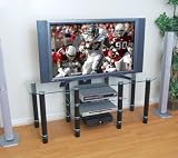 Review Walker Edison V60Y712CB / Walker Edison Dynasty 60-Inch TV Stand, Clear/Black
