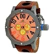 Adee Kaye #AK7220-MT93 Men's Titanium Finish Oversized Chronograph Watch