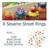Sesame Street Cakes Cupcakes (ss-r)- 8 Re-Usable Cake Rings & Party Favors