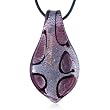 Autumn Red Leaf Drop Murano Glass Pendant