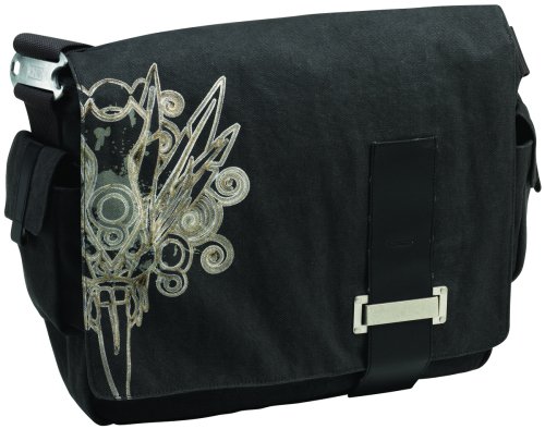 Case Logic SNMB-15F 15.4-Inch Fullsize Canvas Messenger Bag with Laptop Storage (Dark Gray)