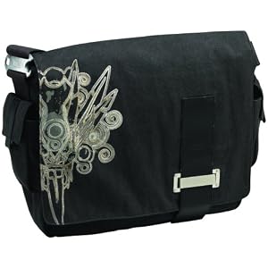 Case Logic SNMB-15F 15.4-Inch Fullsize Canvas Messenger Bag with Laptop Storage (Dark Gray)