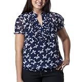 Juniors’ Plus-Size Pure Energy Navy/White Short-Sleeve Fashion Top