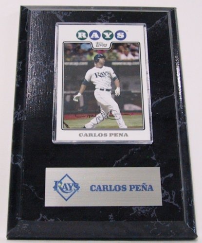 MLB Card Plaques - Tampa Bay Rays-Carlos Pena