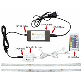 New LED Color Changing Mood Strip w/ 2 Strip Lights