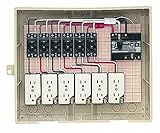 未来工業 屋外電力用仮設ボックス 漏電しゃ断器・分岐ブレーカ・コンセント内蔵 ELB組込品 14-6C
