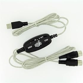 USB MIDI Cable Converter Adapter PC to Music Keyboard Windows Win Vista XP, Mac OS X, Turn your PC into a music studio by connecting a music keyboard to your computer