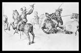 Albrecht Dürer (End Equestrian Fencing) Black Wood-Mounted Art Poster Print - 11 X 17