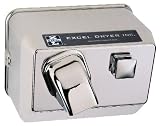 Excel Dryer 76-C Cast Cover Series Hands On Push Button Surface Mounted Hand Dryer - Chrome Plated