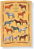 000HRP Horses & Ponies Linen Tea Towel Pferde / Geschirrtuch / Handtuch Leinen