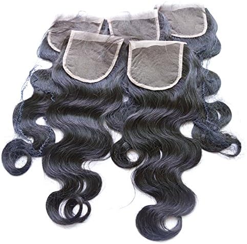 Safarihair Top Quality 100% Virgin4*4 Lace Top Closure(8inch-24inch) Brazilian Virgin Human Hair Body Wave Natural Colour Can Be Dyed (22inch)