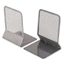 Rolodex 22334 Mesh Bookends with Solid Steel Base, 5-1/4w x 6-1/4d x 5h, Pewter