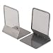 Rolodex 22334 Mesh Bookends with Solid Steel Base, 5-1/4w x 6-1/4d x 5h, Pewter