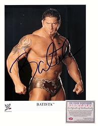 Dave Batista WWE Hand Signed 8x10 Photograph Posing