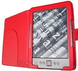 Funda roja para Amazon Kindle 4. Diseño durable, hecho elegantemente para el nuevo Kindle. Lengüeta de cierre no magnético. Cierre que se puede meter dentro. Se pliega para permitir la lectura fácil.