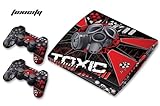 Designer Skin for Sony PlayStation PS3 SLIM System & Remote Controllers -Toxictiy- red