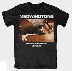DEADMAU5 T-SHIRTS - MEOWINGTONS CAT SHIRT - NEW! SOFT TEE - CAN'T FLY HE'S JUST A CAT