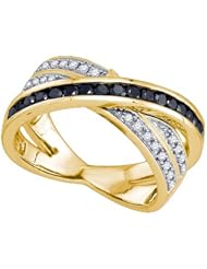 0.55CT BLACK DIAMOND FASHION RING