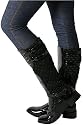 H10 New Ladies Black Patent Riding Boots Sizes 3-8 Uk