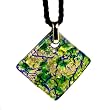 Handmade Millefiori Murano Glass Pendant - Amy Green Style1