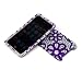 Special Totally Purple and White Flower Glitter Rhinestone Jewel Two Piece Diamond Crystal Case Hard Cover for iTouch 4 Snap on Case for Apple iPod Touch 4th generation (16gb , 32gb) + Live * Laugh * Love Vangoddy Wrist Band!!!