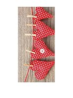 Huella deco Alfombra Bañada en Vinilo (Madera/Rojo)