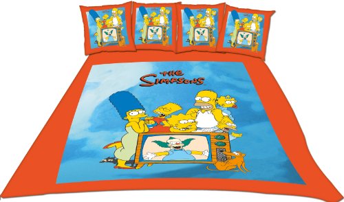Simpsons Family TV 240 DBO Parure Linge de Lit 240 x 220 cm