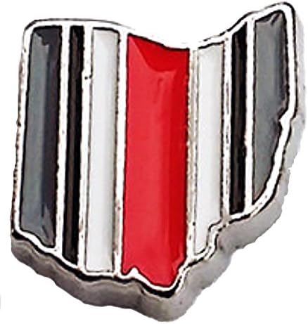 Helmet Stripe Ohio Floating Locket Charm The Ohio State University Buckeyes Football