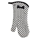 Oven mitt 'french touch' "H&ocirc;tesse" peas black beige.