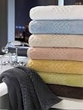 CassaDecor Set of 6 100% Egyptian Cotton Towels (2 Bath, 2 Hand, 2 Wash) - Hotelier By Kassatex